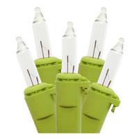 Brite Star 50 Light Green Wire Clear Miniature Light String